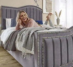 Load image into Gallery viewer, The Wavy Curved Panelled Bed - BedsnBoards
