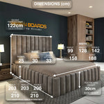 Load image into Gallery viewer, 2025 Manhattan Grid Luxury Bed Frame with Optional Ottoman Storage

