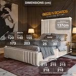 Load image into Gallery viewer, Hamilton Luxury Bed – Crushed Velvet, Plush, Ottoman, All Sizes
