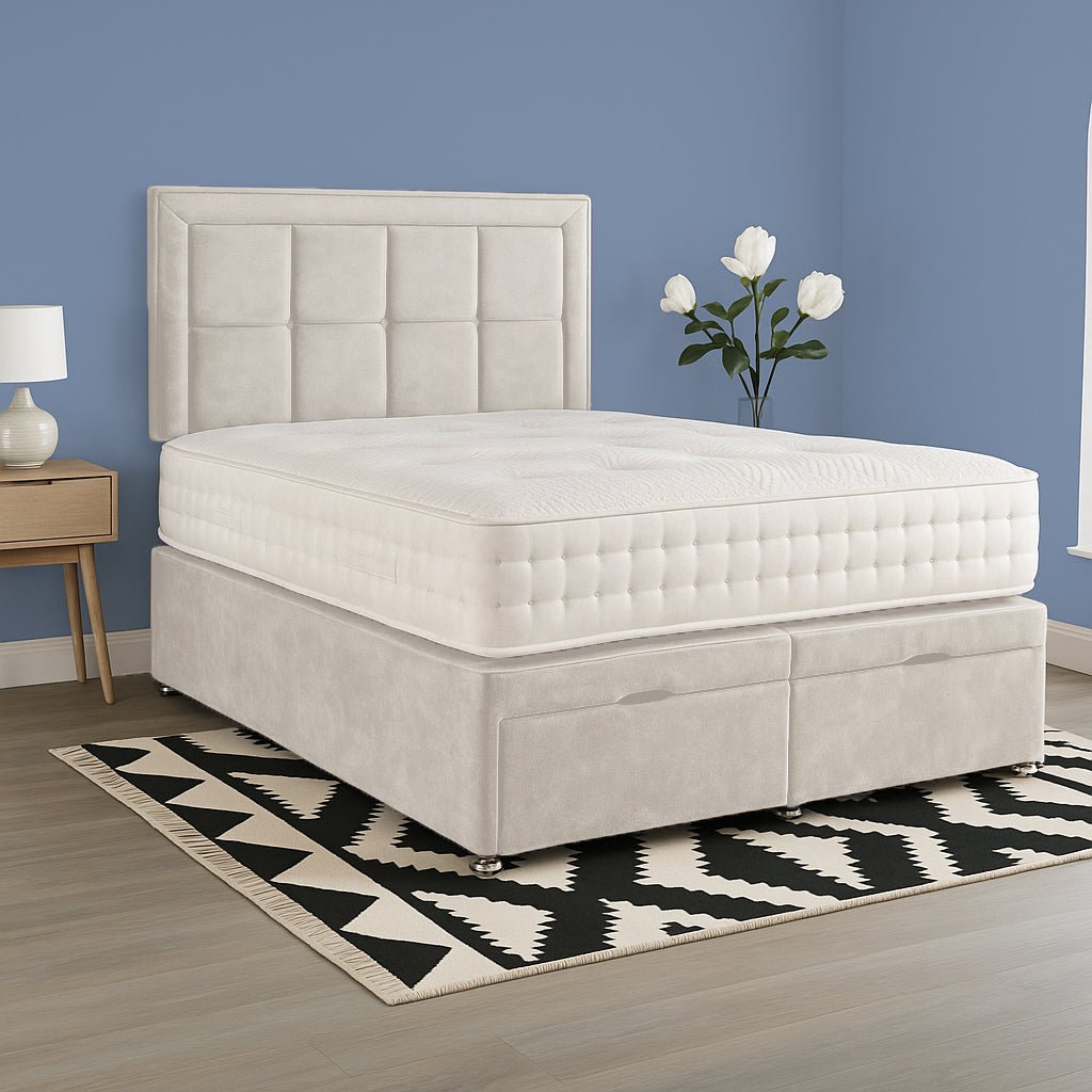 Venice Cubed Ottoman Divan Bed - BedsnBoards