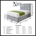 Load image into Gallery viewer, Venice Cubed Ottoman Divan Bed BedsnBoards
