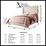 Load image into Gallery viewer, Venice Wingback Curved Chesterfield Luxury Bed BedsnBoards
