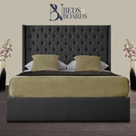 Load image into Gallery viewer, Venice Wingback Curved Chesterfield Luxury Bed BedsnBoards
