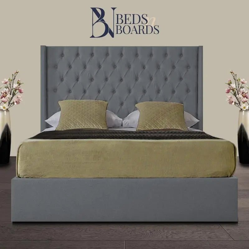 Venice Wingback Curved Chesterfield Luxury Bed BedsnBoards