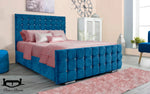 Load image into Gallery viewer, Vienna Cubed Dotted Upholstered Bed Frame - BedsnBoards
