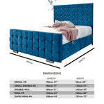 Load image into Gallery viewer, Vienna Cubed Dotted Upholstered Bed Frame - BedsnBoards
