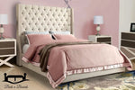 Load image into Gallery viewer, Venice Wingback Curved Chesterfield Luxury Bed - BedsnBoards
