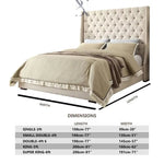 Load image into Gallery viewer, Wingback Chesterfield Napnest Luxury Bed - BedsnBoards
