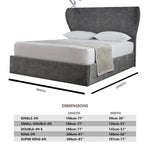 Load image into Gallery viewer, Rose Butterfly Wing backed Curved  Luxury Bed - BedsnBoards
