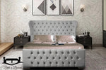 Load image into Gallery viewer, Miami Wingback Curved Chesterfield Luxury Bed - BedsnBoards
