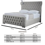 Load image into Gallery viewer, Wingback Cruved Chesterfield Miami Luxury Bed - BedsnBoards
