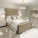 Load image into Gallery viewer, Yves Coffee Premium Panelled Bed - BedsnBoards
