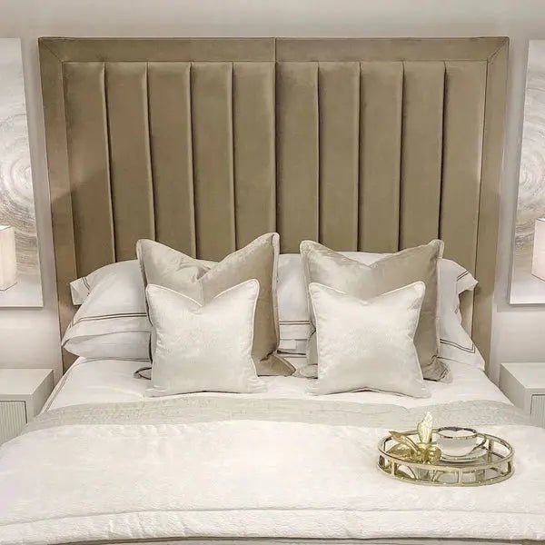 Yves Coffee Premium Panelled Bed - BedsnBoards