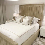 Load image into Gallery viewer, Yves Coffee Premium Panelled Bed - BedsnBoards

